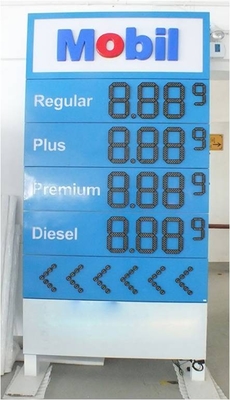 Placas de exposição conduzidas Digitas de alta resolução do preço de gás para o posto de gasolina