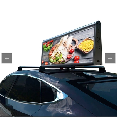 Full Color 4G Wireless P3 Taxi Top Screens 40000 pixels por m2 Impermeável IP65 OEM