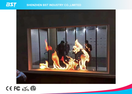 Cortina LED transparente flexível 10000 pontos por m2 1920hz Para Shopping