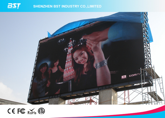 Alta taxa de atualização 6mm Pixel Pitch Full Color Outdoor LED Display para publicidade dinâmica