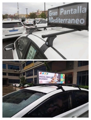 Full Color P2.5 Taxi Top LED Display Outdoor Alto brilho 3000nits LED Screen No Dia e Noite