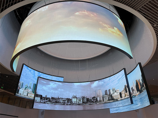 Ecrãs de LED de publicidade atraentes em ambientes internos