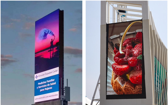 Display LED de publicidade exterior a cores completas Ultra fino, leve e fácil de instalar para publicidade dinâmica
