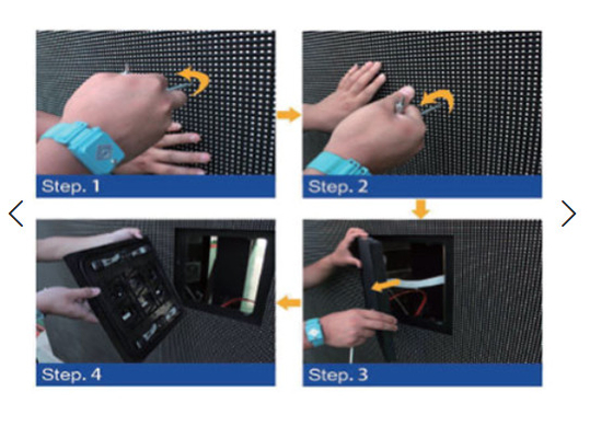 Instalação em parede Display LED externo totalmente de serviço frontal Brilho ≥6500 nits média Consumo de energia 360w/m2