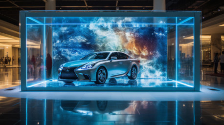 P3.9-7.8 Display LED exterior transparente com 32768px/m2 de densidade de pixels e 9 kg de peso por painel