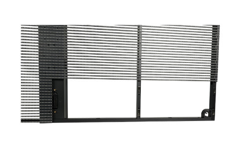 P3.9-7.8 Display LED exterior transparente com um brilho elevado de 5500 nits e uma taxa de atualização de 3840 Hz