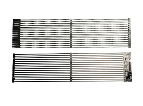 P3.9-7.8 Display LED exterior transparente com um brilho elevado de 5500 nits e uma taxa de atualização de 3840 Hz