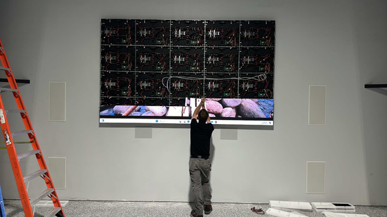 Display interno montado na parede P1.25/1.538/1.86/2.5mm Pitch de pixels