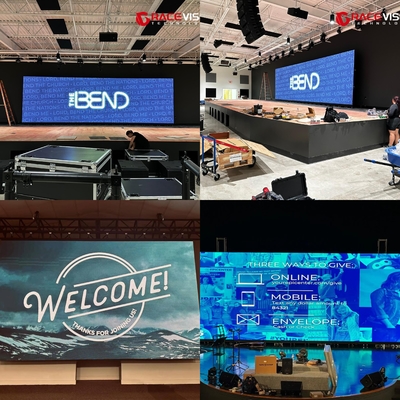 3.91mm Pitch físico ORC Rental LED Display com alta taxa de atualização de 7680hz e cartão de recebimento A5s 500X1000mm