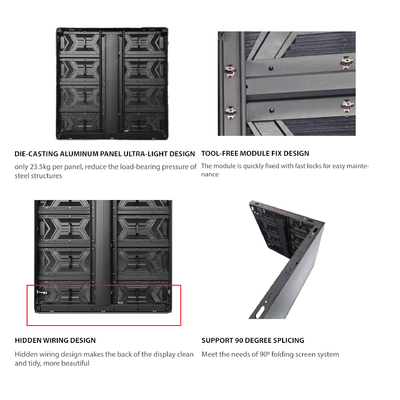 Exibição LED ultra leve com alta precisão Material de painel de alumínio de fundição por impressão 3840hz Taxa de atualização na série OE