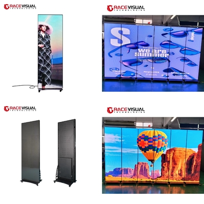 WIFI Control-3840 Hz High Fresh Rate-P 2.5 mm IPoster-Wheel Base-Bracket Standing-Indoor LED Screen (Ecrã LED de LED de base das rodas)