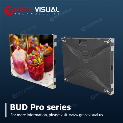 BUD Pro Indoor LED Display ️ Manutenção frontal, design de montagem na parede sem cabo, atualização de 7680Hz, 1,25 ∼ 2,5 mm de pitch de pixels, ângulo de visão ultra-largo