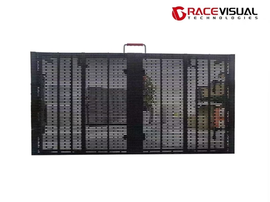 P3.9-7.8mm Display LED de aluguer exterior transparente 1Mx0.5M 7680Hz Taxa de atualização 5000nits Brilho