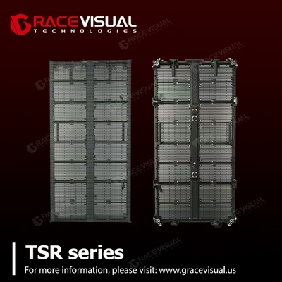 Ecrã LED de aluguer transparente da série TS-R P3.9-7.8 para uso em eventos ao ar livre