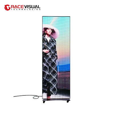 Iposter LED Display Screen ️ Lightweight 35kg, 1,2 ️2.5mm Pixel Pitch, Mobile & Cloud Control, Slim Design, múltiplas opções de montagem com rodas, base e anel pendurado