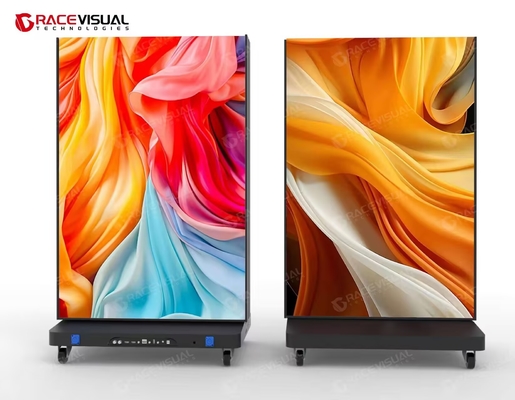 Pequena Dimensão Indoor de Piso Posicional LED Display Poster Screen, Armazenamento Fácil, Transporte Confortável