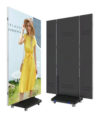 Display de Pôster LED Triplo Dobrável: Portátil, Sem Emendas e Brilhante
