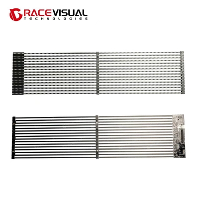 GRACEVISUAL TS-F: Ecrã Inteligente Transparente Ultra-Fino de Alta Luminosidade (600~5500 nits) e alta transparência, nítido em qualquer luz. Painel de alumínio ultraleve (7kg), serviço frontal/traseiro para fácil instalação.