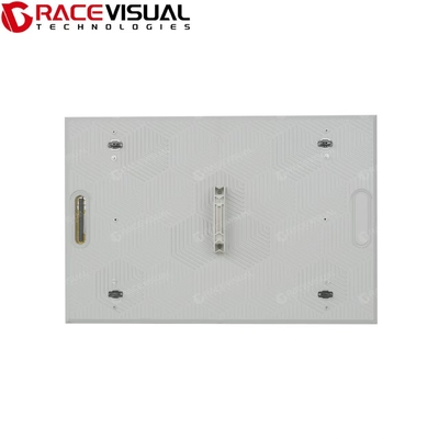 Painel de display LED externo P5.7mm com design de chassi branco e tela de publicidade fixa à prova d'água para outdoors comerciais