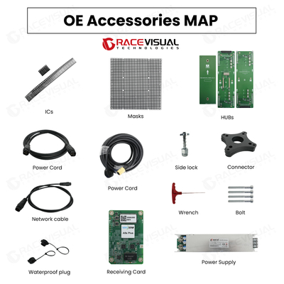 Painel de display LED para exterior OE Série 5000 nits IP65 23,5 kg Leve