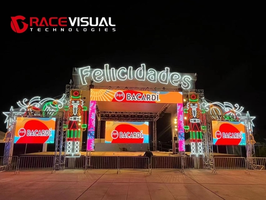 7680HZ,Professional P2.97mm P3.91mm Outdoor Rental LED Display 500x1000mm 14kg Para eventos de palco