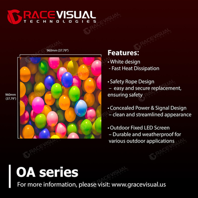 Display LED exterior OA-Ultra-Light com alta luminosidade e fácil manutenção
