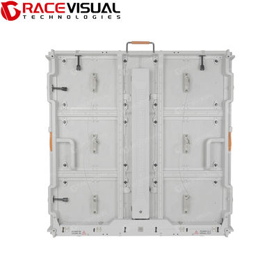 Painel de display LED externo P5.7mm com design de chassi branco e tela de publicidade fixa à prova d'água para outdoors comerciais